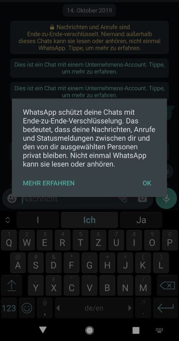 Whatsapp-Mitarbeiter haben Zugang zu Kundenchats