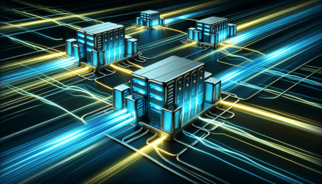 Illustration von VPN-Servern und Verbindungsgeschwindigkeit